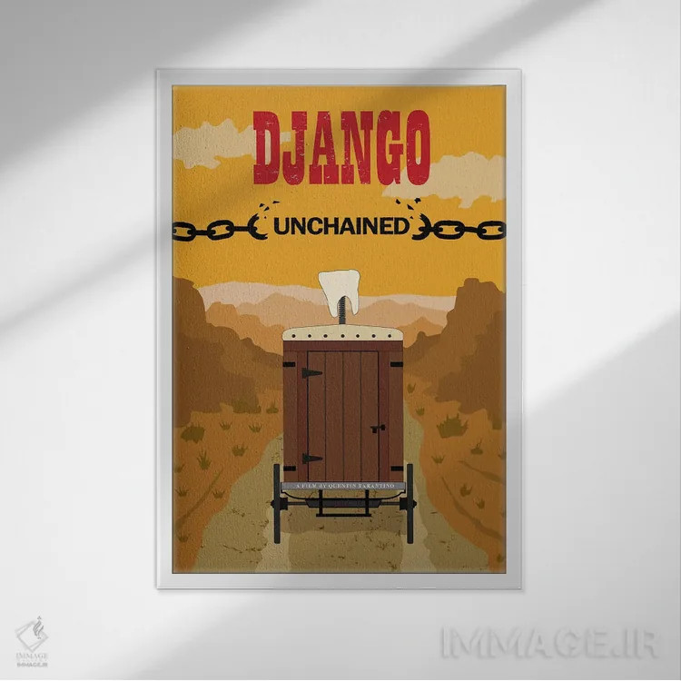 تابلو مینیمال جنگو اثر کریس ریچموند - نمای قابدار سفید