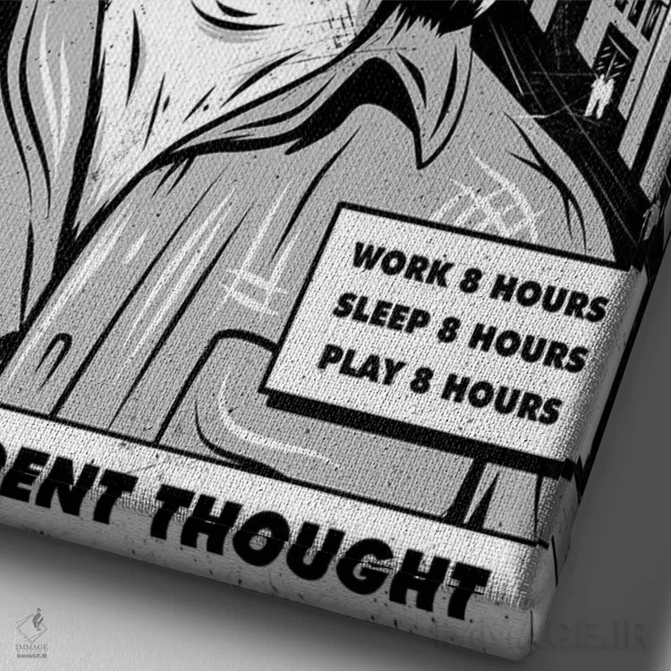 تابلو دکوراتیو آنها زنده اند اثر کریس ریچموند - نمای نزدیک بافت بوم