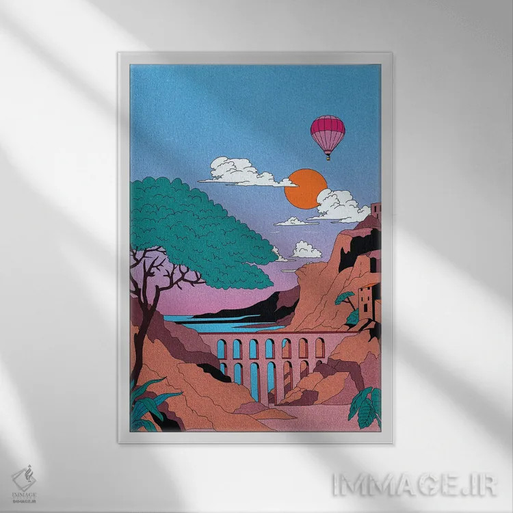 تابلو دکوراتیو در بیداری رویا دیدن اثر کازمو - نمای قابدار سفید