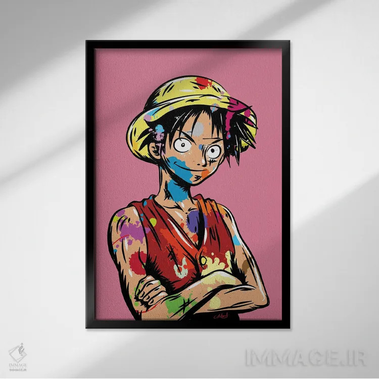 تابلو دکوراتیو وان پیس گرافیتی اثر کریس ریچموند - نمای قابدار مشکی