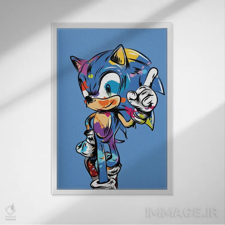 تابلو دکوراتیو سونییک گرافیتی اثر کریس ریچموند - نمای قابدار سفید