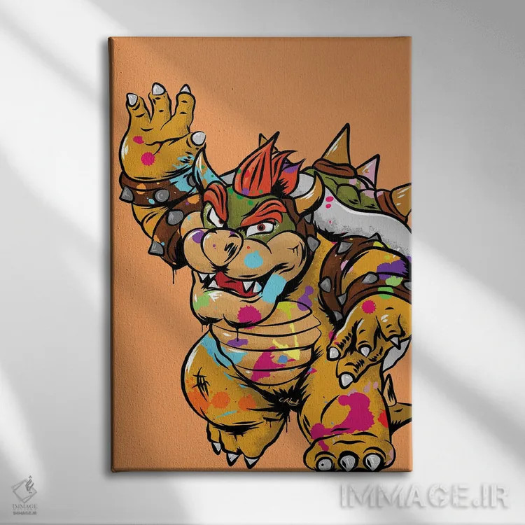 تابلو دکوراتیو بوزر گرافیتی اثر کریس ریچموند - نمای روبهرو روی دیوار