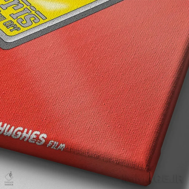 تابلو مینیمال فریس بولر اثر کریس ریچموند - نمای نزدیک بافت بوم