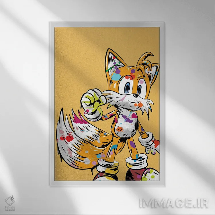 تابلو دکوراتیو تیلز گرافیتی اثر کریس ریچموند - نمای قابدار سفید