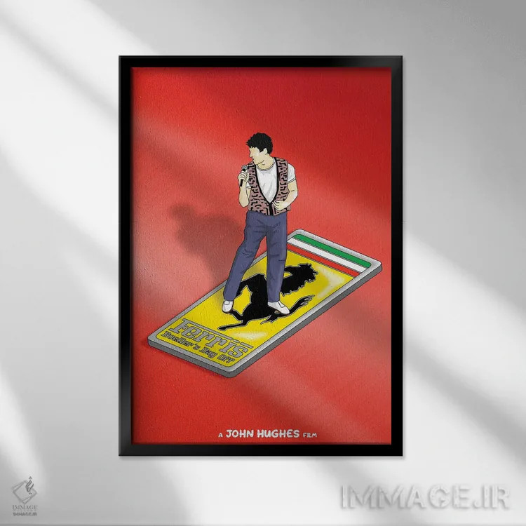 تابلو مینیمال فریس بولر اثر کریس ریچموند - نمای قابدار مشکی