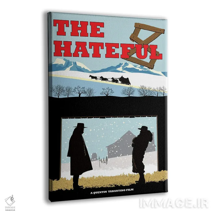 تابلو مینیمال هشت نفرت انگیز اثر کریس ریچموند - نمای پرسپکتیو محصول