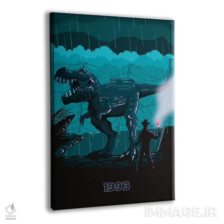 تابلو مینیمال پارک ژوراسیک اثر کریس ریچموند - نمای پرسپکتیو محصول