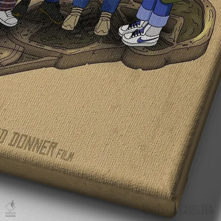 تابلو مینیمال گونیز اثر کریس ریچموند - نمای نزدیک بافت بوم