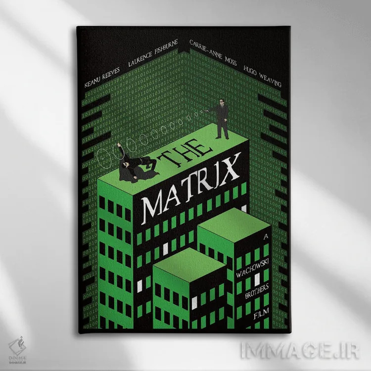 تابلو مینیمال ماتریکس اثر کریس ریچموند - نمای روبهرو روی دیوار