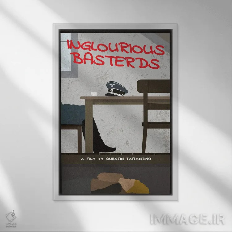 تابلو مینیمال حرامزاده های لعنتی اثر کریس ریچموند - نمای قابدار سفید