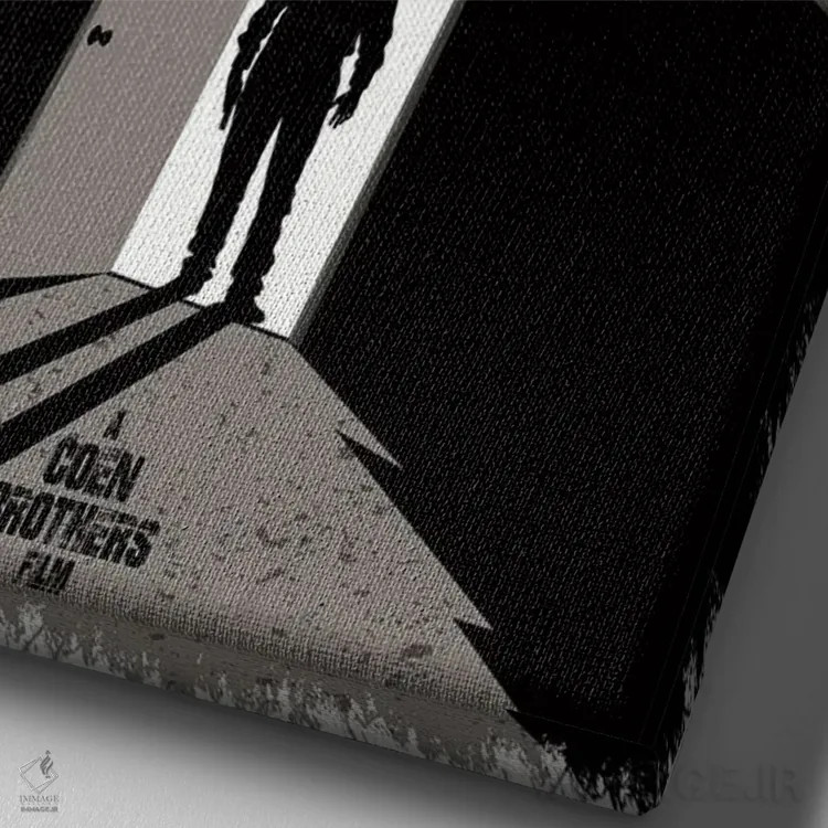 تابلو مینیمال جایی برای پیرمردها نیست اثر کریس ریچموند - نمای نزدیک بافت بوم