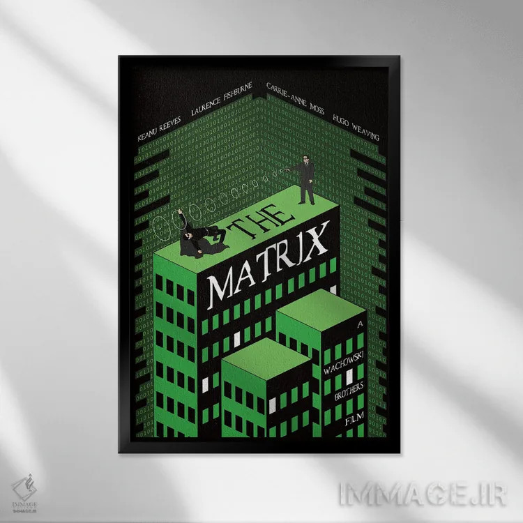 تابلو مینیمال ماتریکس اثر کریس ریچموند - نمای قابدار مشکی