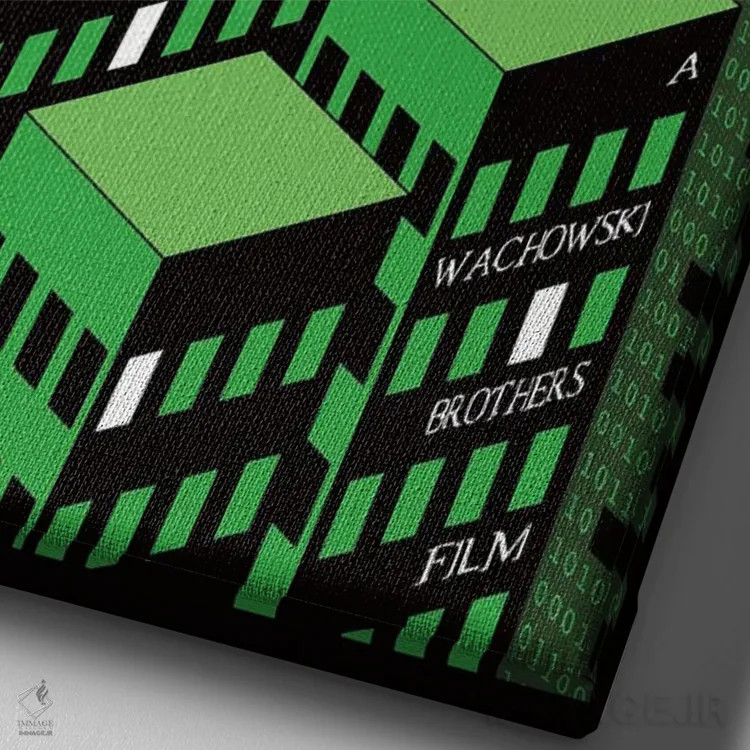 تابلو مینیمال ماتریکس اثر کریس ریچموند - نمای نزدیک بافت بوم