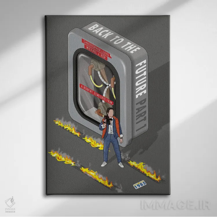 تابلو دکوراتیو بازگشت به آینده اثر کریس ریچموند - نمای روبهرو روی دیوار