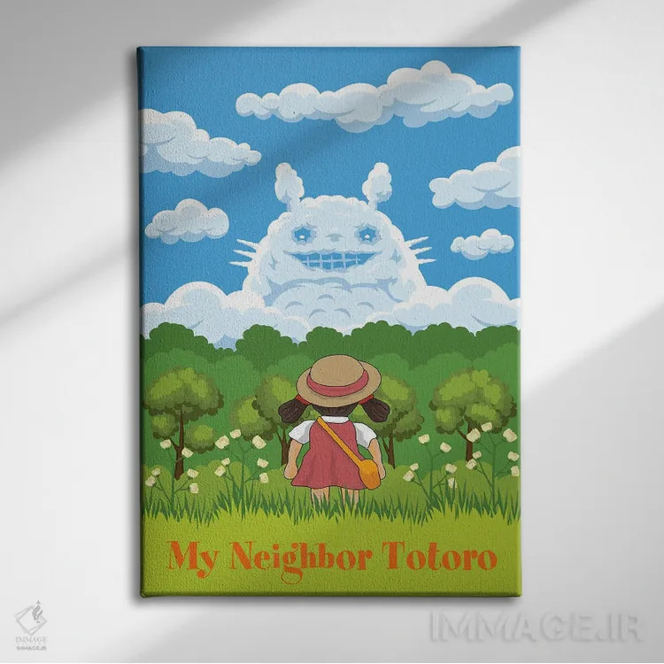 تابلو مینیمال توتورو اثر کریس ریچموند - نمای روبهرو روی دیوار