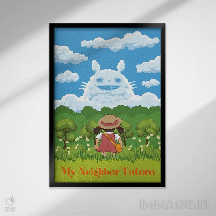 تابلو مینیمال توتورو اثر کریس ریچموند - نمای قابدار مشکی