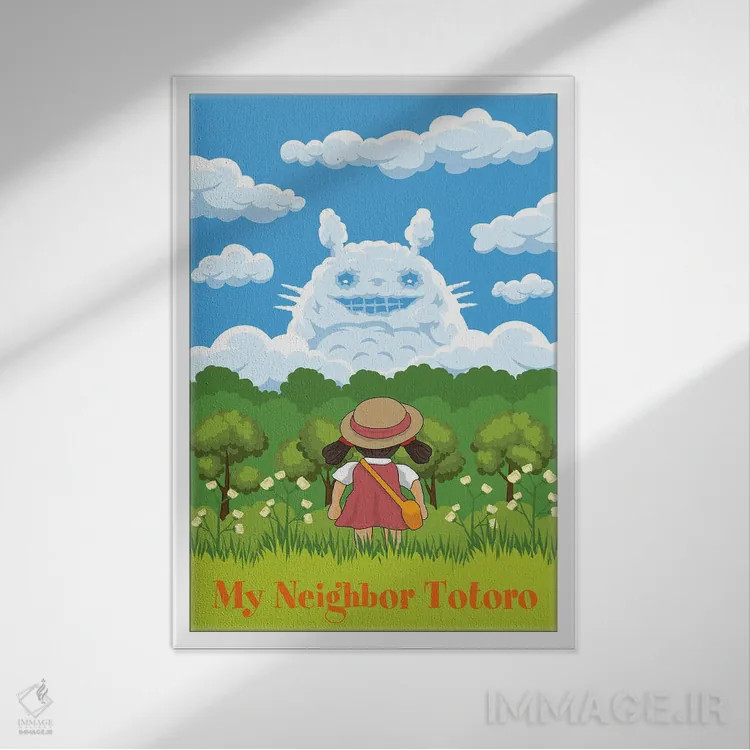 تابلو مینیمال توتورو اثر کریس ریچموند - نمای قابدار سفید