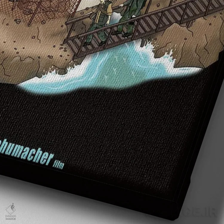 تابلو دکوراتیو پسران گمشده اثر کریس ریچموند - نمای نزدیک بافت بوم