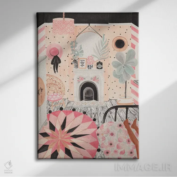 تابلو دکوراتیو زمان خواب اثر کریتینگ تارین - نمای روبهرو روی دیوار