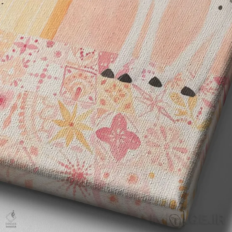 تابلو دکوراتیو زرافه در مراکش اثر کریتینگ تارین - نمای نزدیک بافت بوم