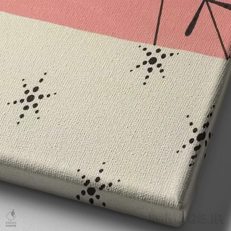 تابلو دکوراتیو مناطق استوایی صورتی اثر کریتینگ تارین - نمای نزدیک بافت بوم