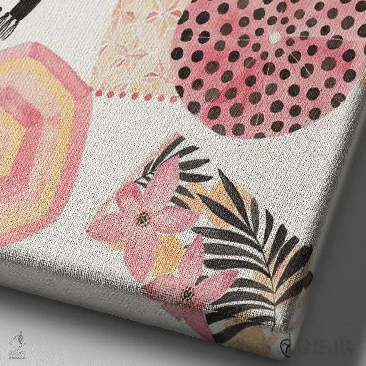 تابلو دکوراتیو زمان ساحل اثر کریتینگ تارین - نمای نزدیک بافت بوم