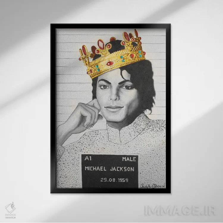 تابلو دکوراتیو مظنون به پیوستن به کهکشان خودش اثر کریستف استفان دوران - نمای قابدار مشکی