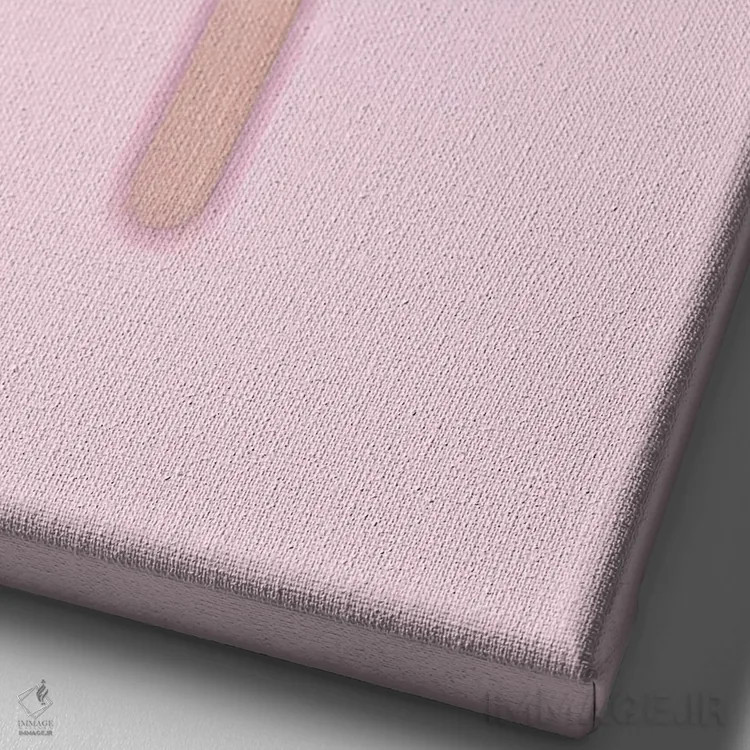 تابلو مینیمال بستنی یخی گل دار اثر امانوئلا کاراتونی - نمای نزدیک بافت بوم