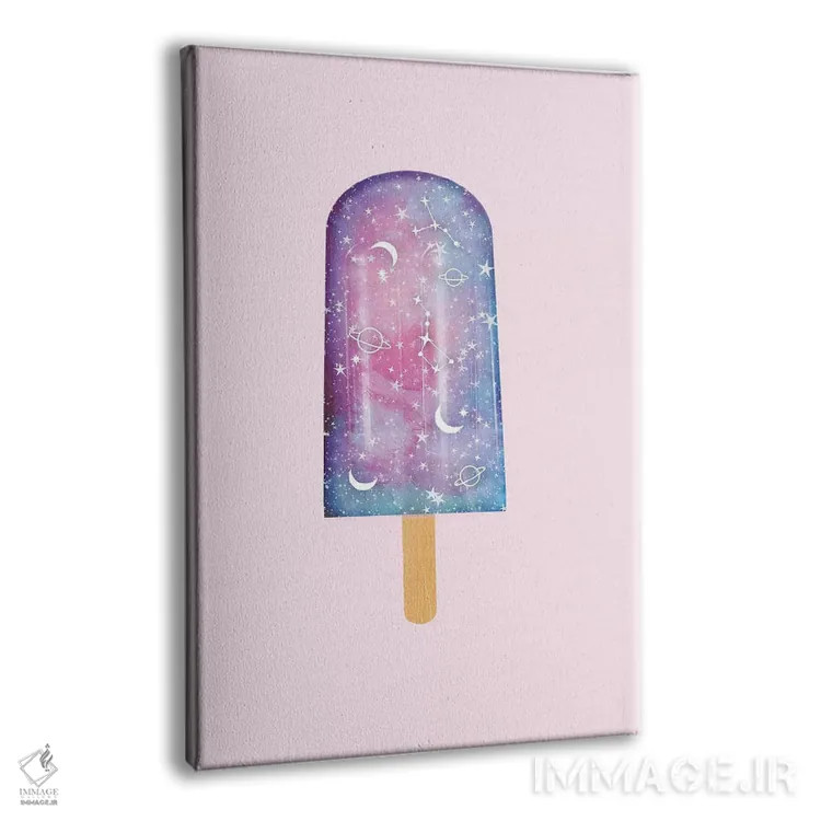 تابلو مینیمال بستنی یخی کهکشانی اثر امانوئلا کاراتونی - نمای پرسپکتیو محصول