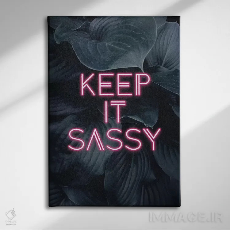 تابلو دکوراتیو با اعتمادبه نفس بمان اثر امانوئلا کاراتونی - نمای روبهرو روی دیوار