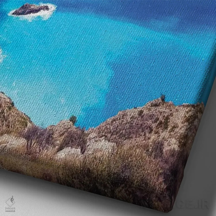 تابلو دکوراتیو اگر نه ما، پس چه کسی؟ اثر امانوئلا کاراتونی - نمای نزدیک بافت بوم