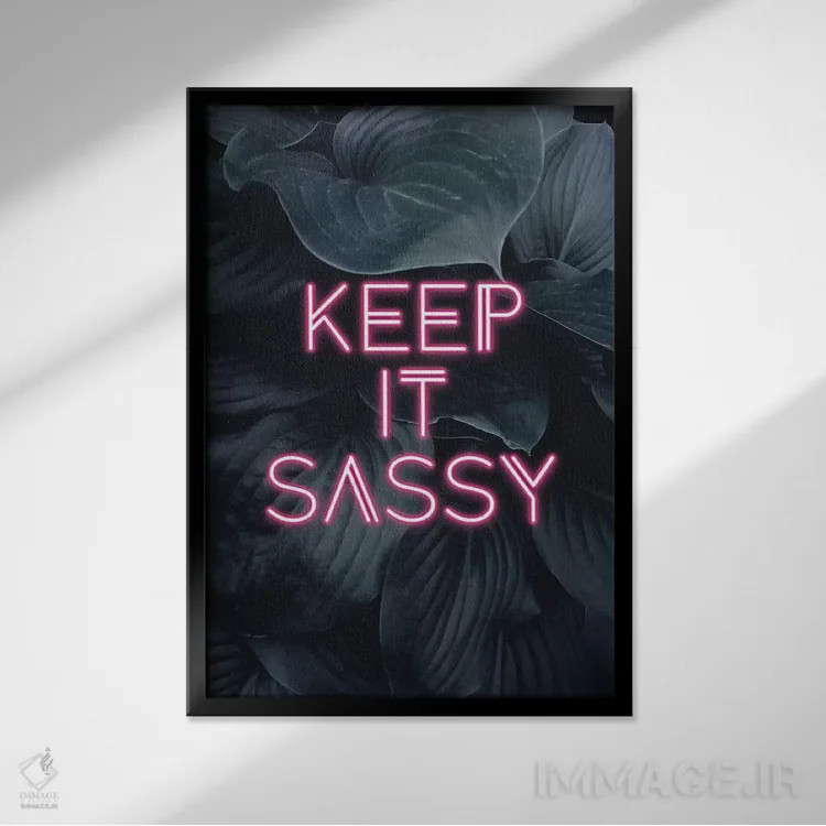 تابلو دکوراتیو با اعتمادبه نفس بمان اثر امانوئلا کاراتونی - نمای قابدار مشکی