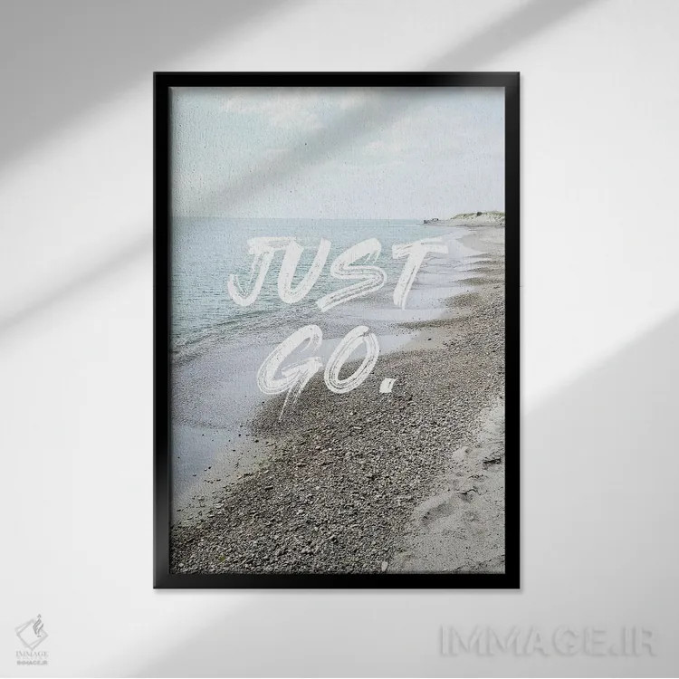 تابلو دکوراتیو فقط برو اثر امانوئلا کاراتونی - نمای قابدار مشکی