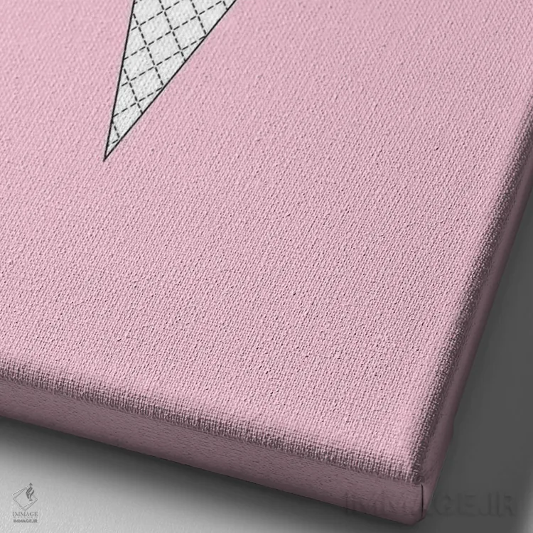 تابلو دکوراتیو بستنی سیاره ای اثر امانوئلا کاراتونی - نمای نزدیک بافت بوم