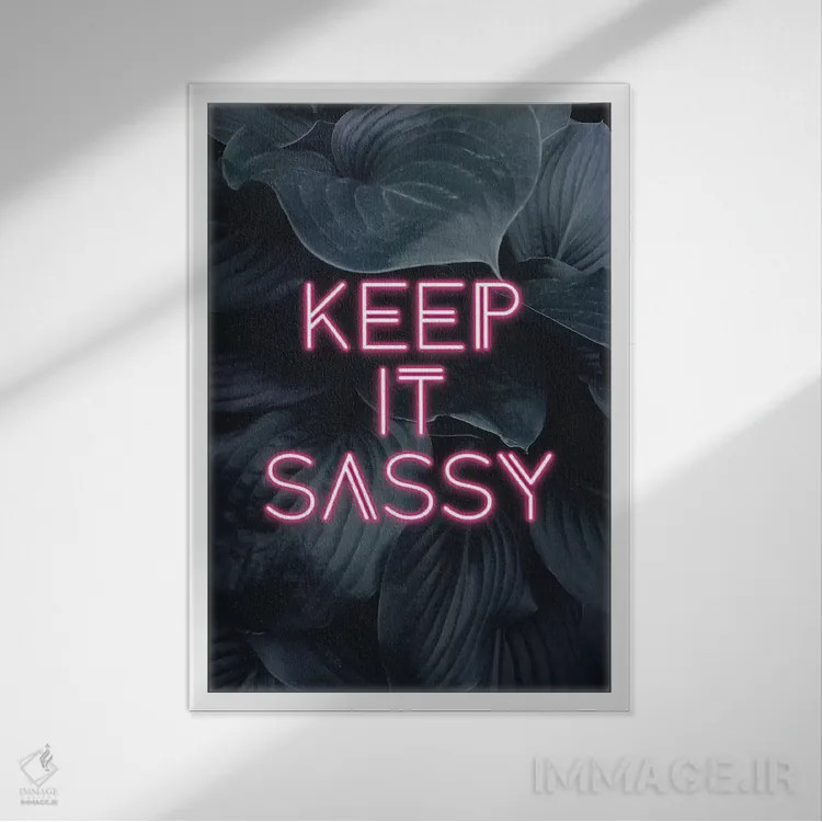 تابلو دکوراتیو با اعتمادبه نفس بمان اثر امانوئلا کاراتونی - نمای قابدار سفید