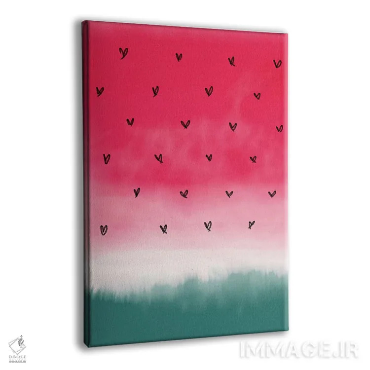 تابلو دکوراتیو تم هندوانه ای اثر امانوئلا کاراتونی - نمای پرسپکتیو محصول