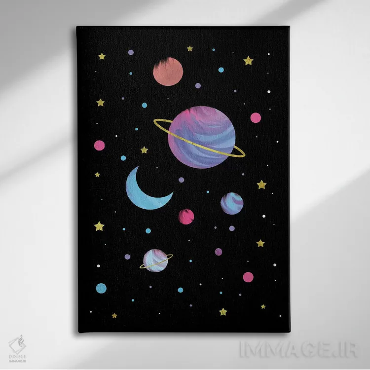 تابلو دکوراتیو جهان بزرگ اثر امانوئلا کاراتونی - نمای روبهرو روی دیوار