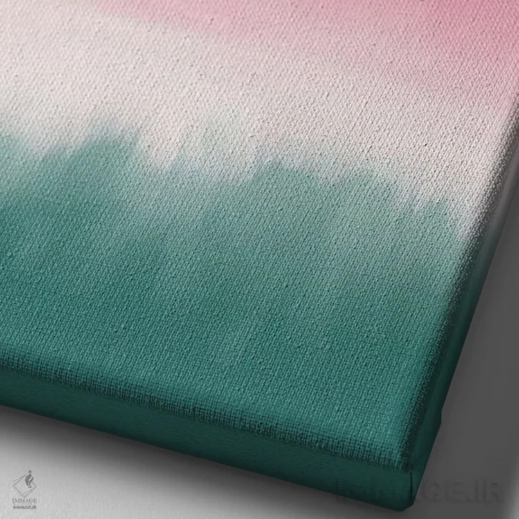 تابلو دکوراتیو تم هندوانه ای اثر امانوئلا کاراتونی - نمای نزدیک بافت بوم