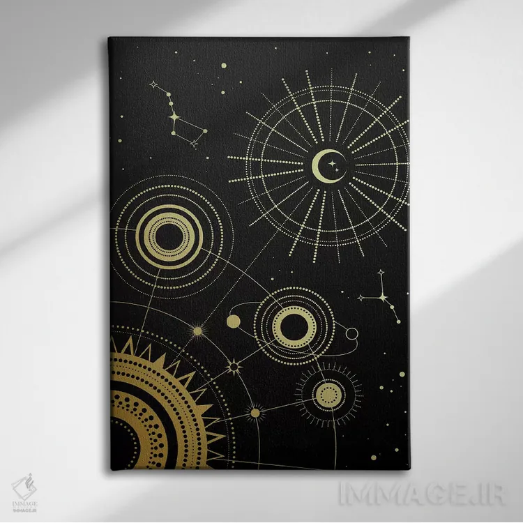 تابلو مدرن بی نهایت اثر امانوئلا کاراتونی - نمای روبهرو روی دیوار