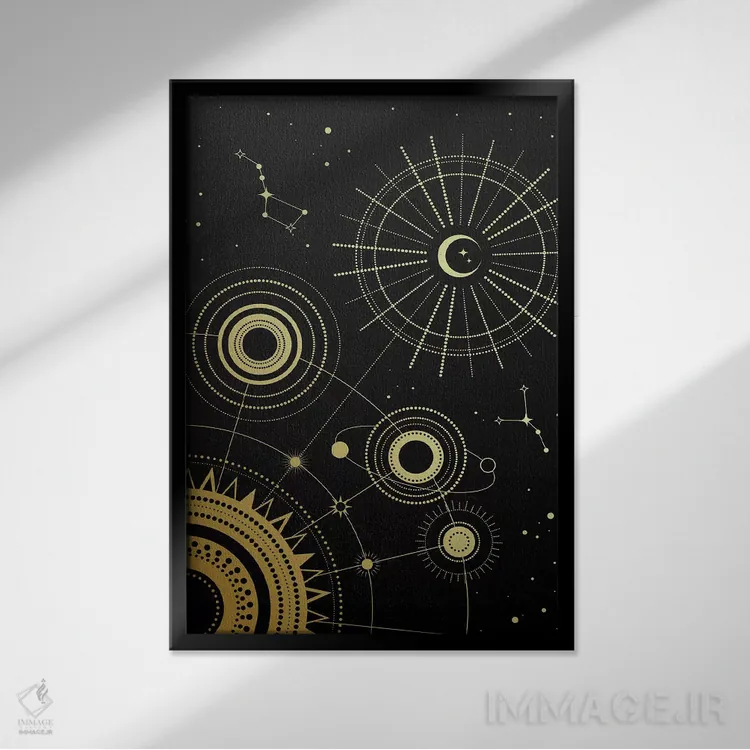 تابلو مدرن بی نهایت اثر امانوئلا کاراتونی - نمای قابدار مشکی