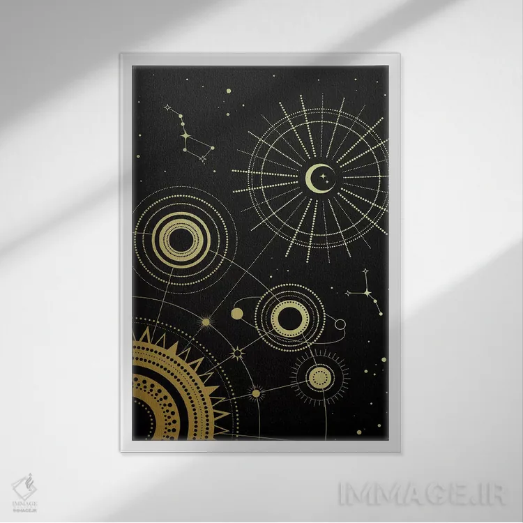 تابلو مدرن بی نهایت اثر امانوئلا کاراتونی - نمای قابدار سفید