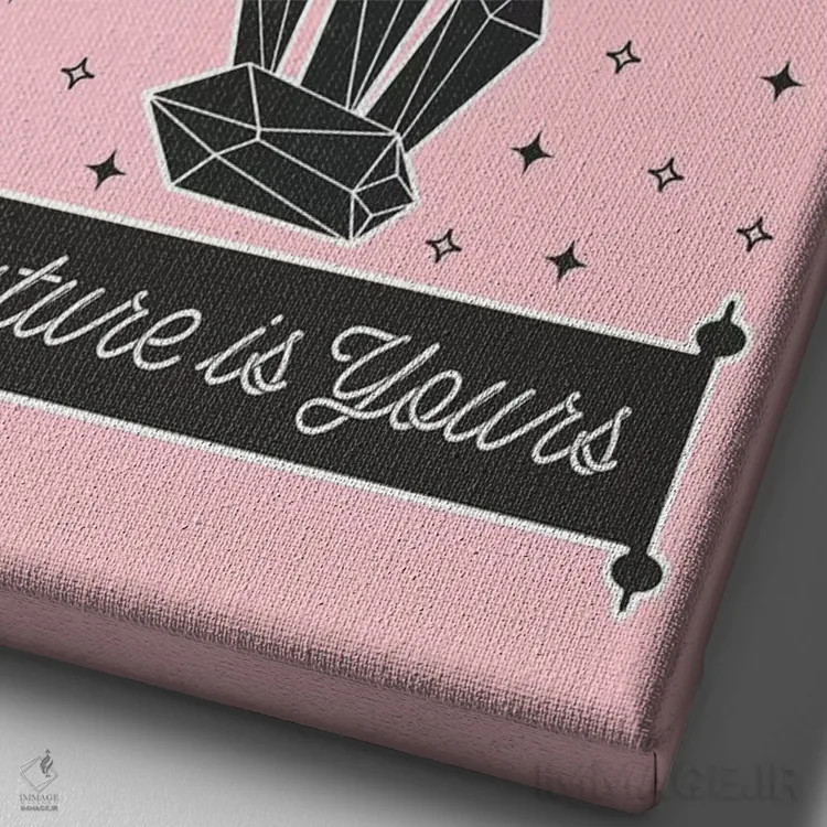 تابلو دکوراتیو آینده متعلق به توست اثر امانوئلا کاراتونی - نمای نزدیک بافت بوم