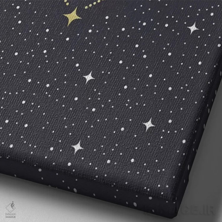 تابلو دکوراتیو صور فلکی قلب اثر امانوئلا کاراتونی - نمای نزدیک بافت بوم