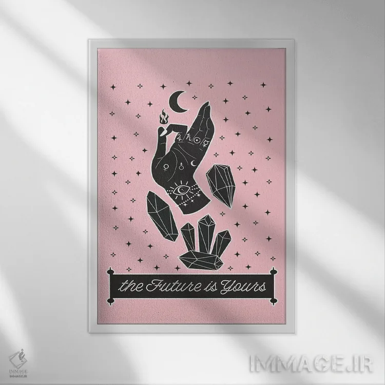 تابلو دکوراتیو آینده متعلق به توست اثر امانوئلا کاراتونی - نمای قابدار سفید