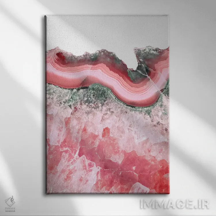 تابلو دکوراتیو اگات مرجانی زنده اثر امانوئلا کاراتونی - نمای روبهرو روی دیوار