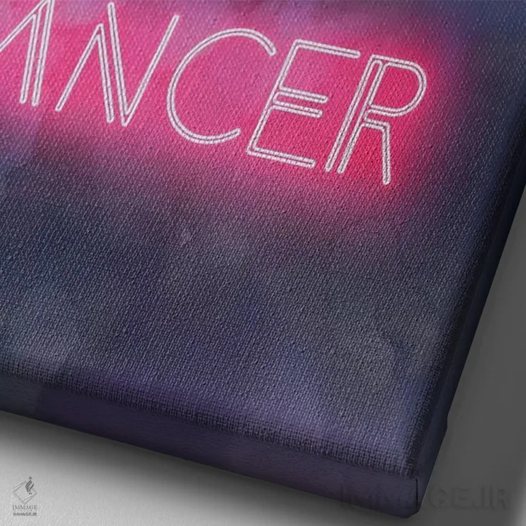 تابلو مدرن نماد زودیاک سرطان اثر امانوئلا کاراتونی - نمای نزدیک بافت بوم