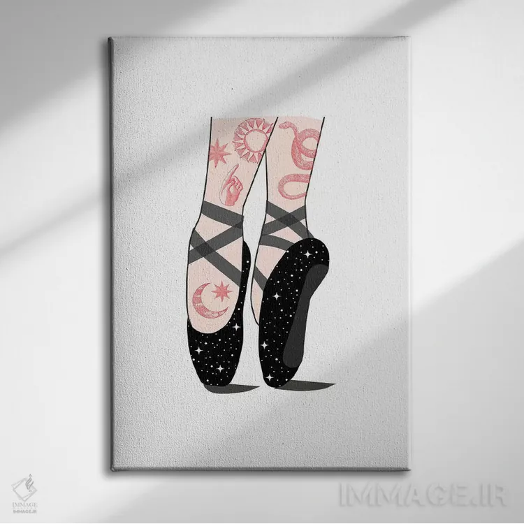 تابلو دکوراتیو باله فضایی اثر امانوئلا کاراتونی - نمای روبهرو روی دیوار