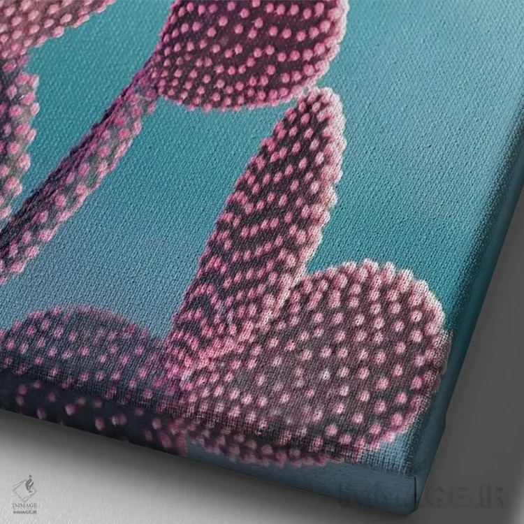 تابلو مدرن کاکتوس آب نباتی اثر امانوئلا کاراتونی - نمای نزدیک بافت بوم