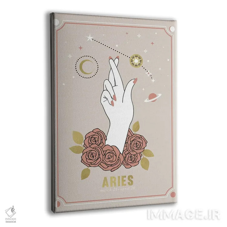 تابلو دکوراتیو برج حمل اثر امانوئلا کاراتونی - نمای پرسپکتیو محصول