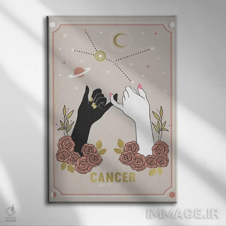 تابلو دکوراتیو سرطان اثر امانوئلا کاراتونی - نمای روبهرو روی دیوار